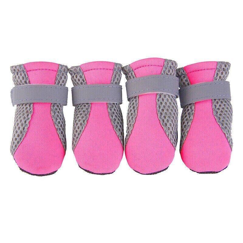 4PCS S Size Anti Slip Waterproof Protective Dog Shoes Rain Boots Pet Socks Booties - Black