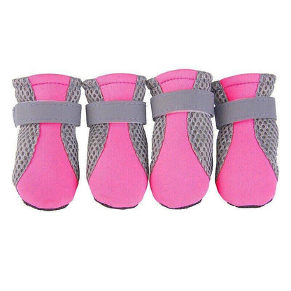 4PCS S Size Anti Slip Waterproof Protective Dog Shoes Rain Boots Pet Socks Booties - Blue