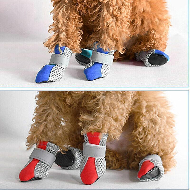 4PCS L Size Anti Slip Waterproof Protective Dog Shoes Rain Boots Pet Socks Booties - Green