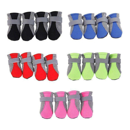 4PCS M Size Anti Slip Waterproof Protective Dog Shoes Rain Boots Pet Socks Booties - Green