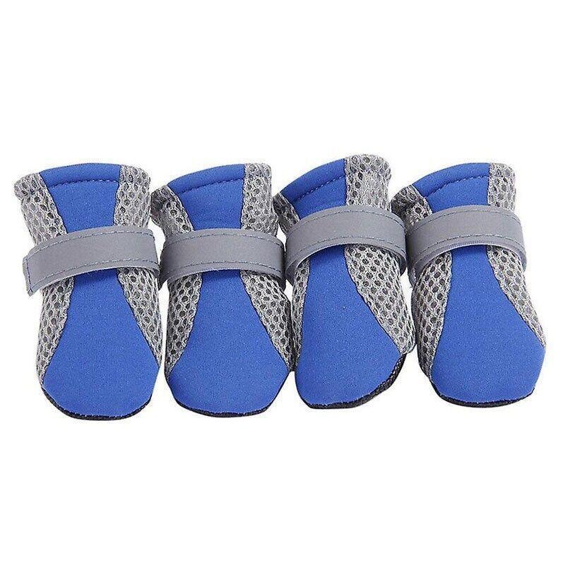 4PCS S Size Anti Slip Waterproof Protective Dog Shoes Rain Boots Pet Socks Booties - Green