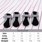4Pcs XL Size Anti Slip Waterproof Protective Dog Shoes Rain Boots Pet Socks Booties - Red