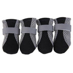4Pcs XL Size Anti Slip Waterproof Protective Dog Shoes Rain Boots Pet Socks Booties - Red