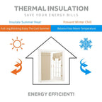 Curtains For Doors and Windows Block Light Blackout Heat Insulation Living Room - Grey