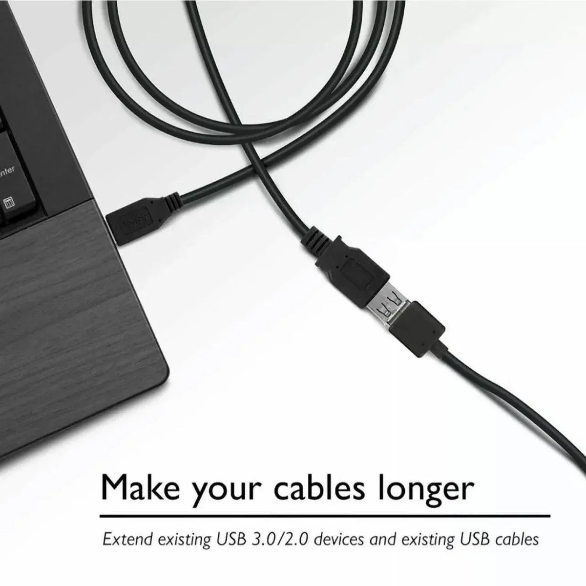 High Speed Usb 2.0 Data Extension Cable Type A Male To Male M-M Connection Cord - 3M