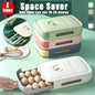 Drawer Type Eggs Tray Fruit Storage Box Kitchen Stacking Holder Food Container - Pink