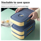 Drawer Type Eggs Tray Fruit Storage Box Kitchen Stacking Holder Food Container - Pink