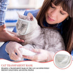 Breathable Pet Headgear Clear Cat Dog Mask Anti Bite Scratch Protective Gear - M