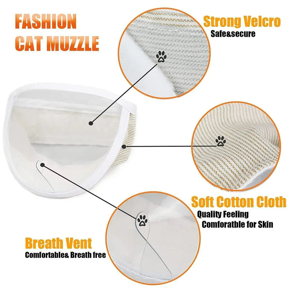 Breathable Pet Headgear Clear Cat Dog Mask Anti Bite Scratch Protective Gear - S