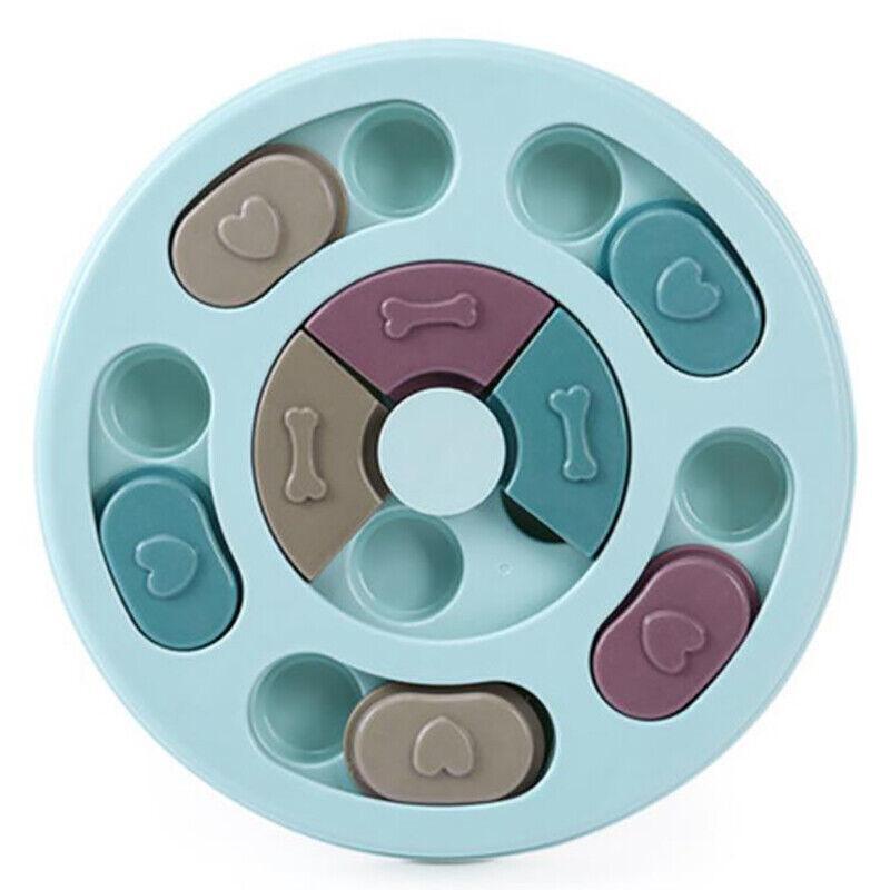 Dog Treat Dispenser Puppy Feeder Puzzle Game Interactive Toy Pet Training Supply - Pink