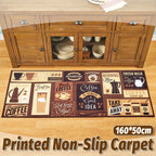 Printed Non Slip Door Floor Rug Mat Kitchen Bathroom Carpet Mat Water Absorbent