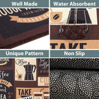 Printed Non Slip Door Floor Rug Mat Kitchen Bathroom Carpet Mat Water Absorbent