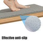 Waterproof Non-Slip Bathroom Shower Mat Anti-Slip Rug Toilet Floor Mat Washable - Cream-60*80cm
