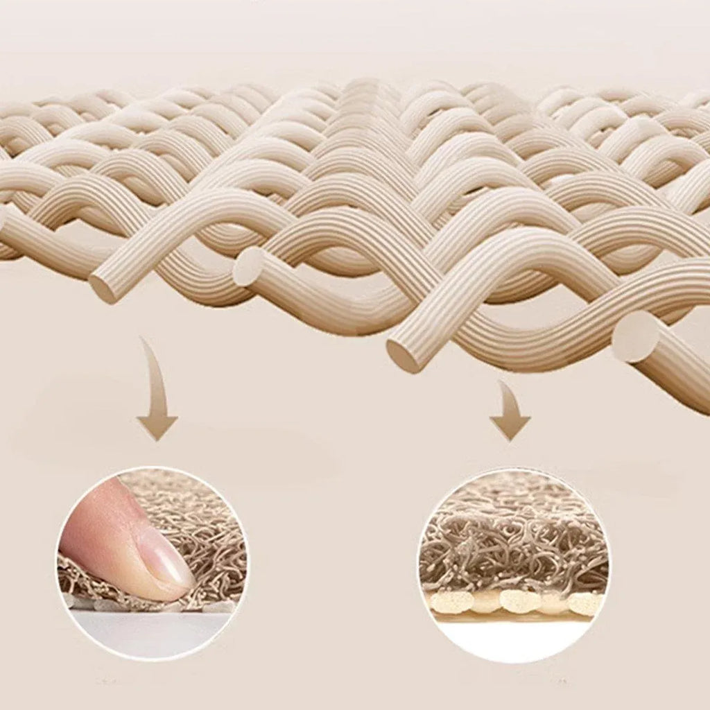 Waterproof Non-Slip Bathroom Shower Mat Anti-Slip Rug Toilet Floor Mat Washable - Cream-60*80cm