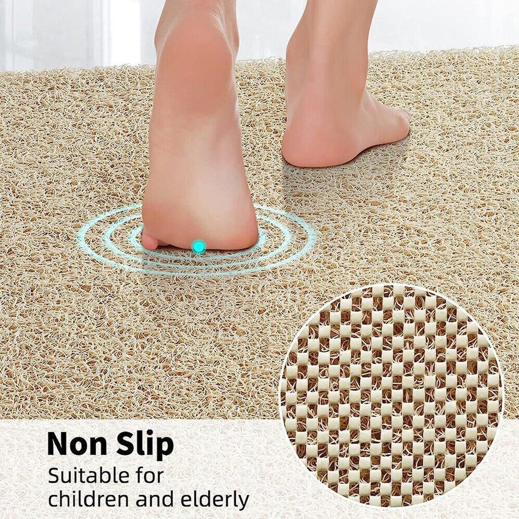 Waterproof Non-Slip Bathroom Shower Mat Anti-Slip Rug Toilet Floor Mat Washable - Grey-60*80cm