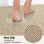 Waterproof Non-Slip Bathroom Shower Mat Anti-Slip Rug Toilet Floor Mat Washable - Grey-60*80cm