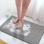 Waterproof Non-Slip Bathroom Shower Mat Anti-Slip Rug Toilet Floor Mat Washable - Grey-60*80cm