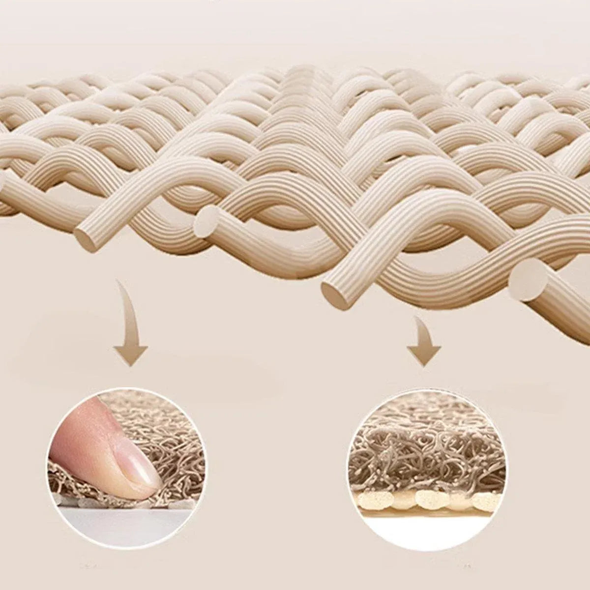Waterproof Non-Slip Bathroom Shower Mat Anti-Slip Rug Toilet Floor Mat Washable - White-43*120cm