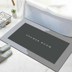 50x80CM Super Absorbent Floor Mat Soft Quick-Drying Non-Slip Diatom Mud Bath - Blue-Oval