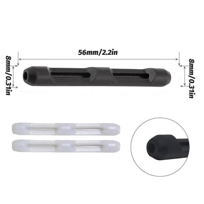 Silicone Eyeglasses Temple Hook Anti Slip Ear Grip Tips Holder for Glasses Spectacles - Transparent 2pairs