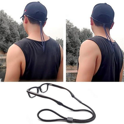 Glasses Lanyard Sports Comfortable Nylon Adjustable Spectacles Neck Strap Cord - Blue