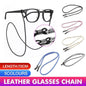 PU Sunglasses Reading Glasses Spectacles Eyeglass Holder Strap Chain - Black