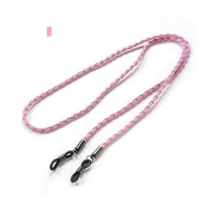 PU Sunglasses Reading Glasses Spectacles Eyeglass Holder Strap Chain - Black