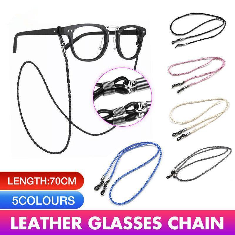 PU Sunglasses Reading Glasses Spectacles Eyeglass Holder Strap Chain - Beige