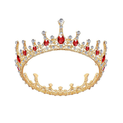 Vintage Princess Wedding Crown Hair Accessories Bridal Round Tiara Headpiece