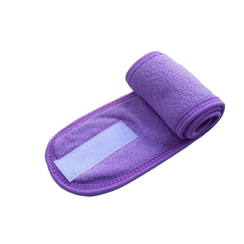 8-Colours Wrap Head Band Hairband Hair Band Adjustable Facial Make Up Face Wash Au - Blue