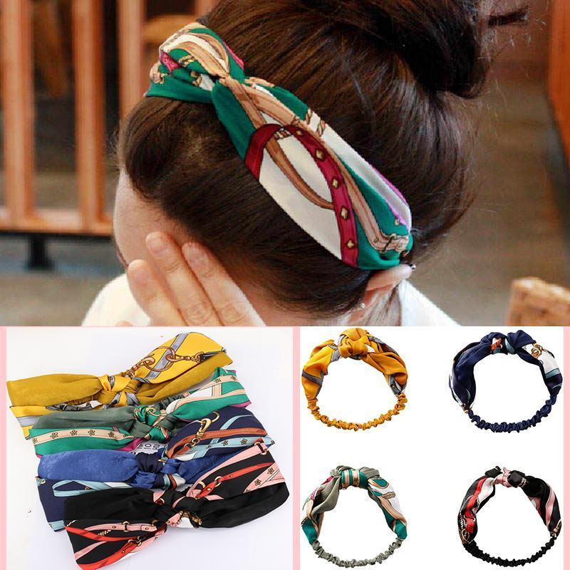 Women Lady Boho Bohemian Cross hair head headband band Scarf Wrap Bandana AU - Yellow