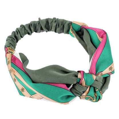 Women Lady Boho Bohemian Cross hair head headband band Scarf Wrap Bandana AU - Yellow