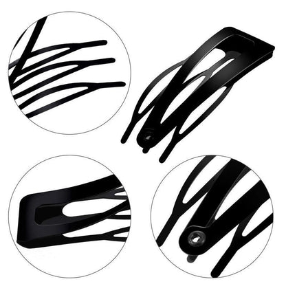 UP 30X Double-grip Hair Clips Metal Snap Barrettes Hair Styling Tool Women Girls - Gold(10PCS)