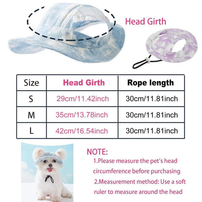 Adjustable Pet Hat with Cute Leaky Ears Sunscreen Fisherman Hat Four Seasons Use - Orange Red - S