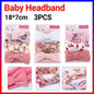 3PCS Soft Headband Wrap Set with Top Knot Single Bow Turban Style Hairbands - #1
