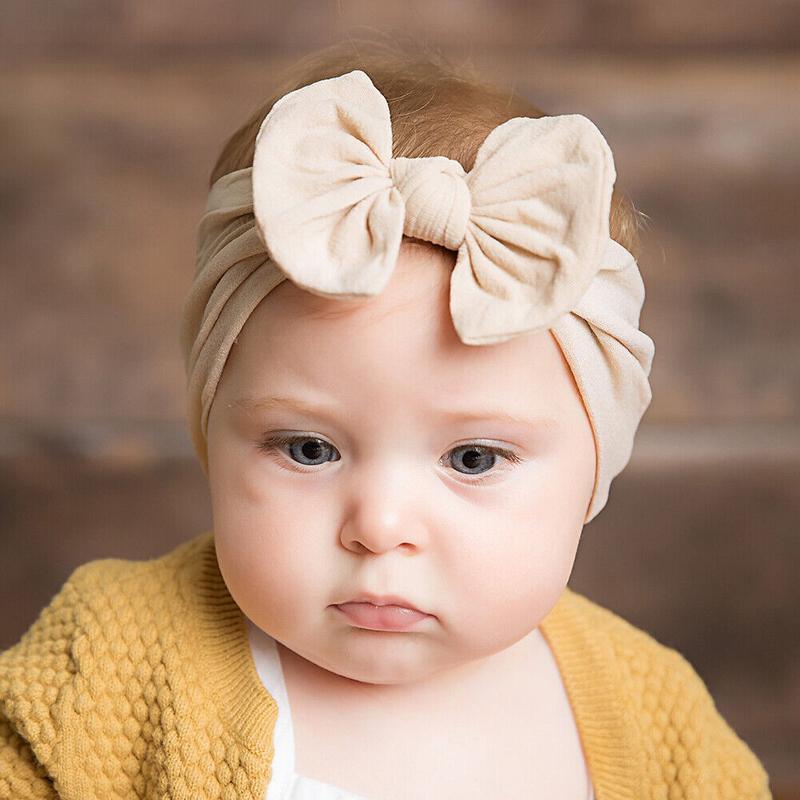3PCS Soft Headband Wrap Set with Top Knot Single Bow Turban Style Hairbands - #3