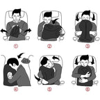Inflatable Air Cushion Travel Pillow for Airplane Office Nap Rest Neck Head Chin - Blue