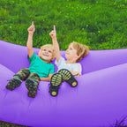 Fast Inflatable Lazy Lounge Air Sofa Bed Camping Beach Hangout Sleeping Bag - Yellow