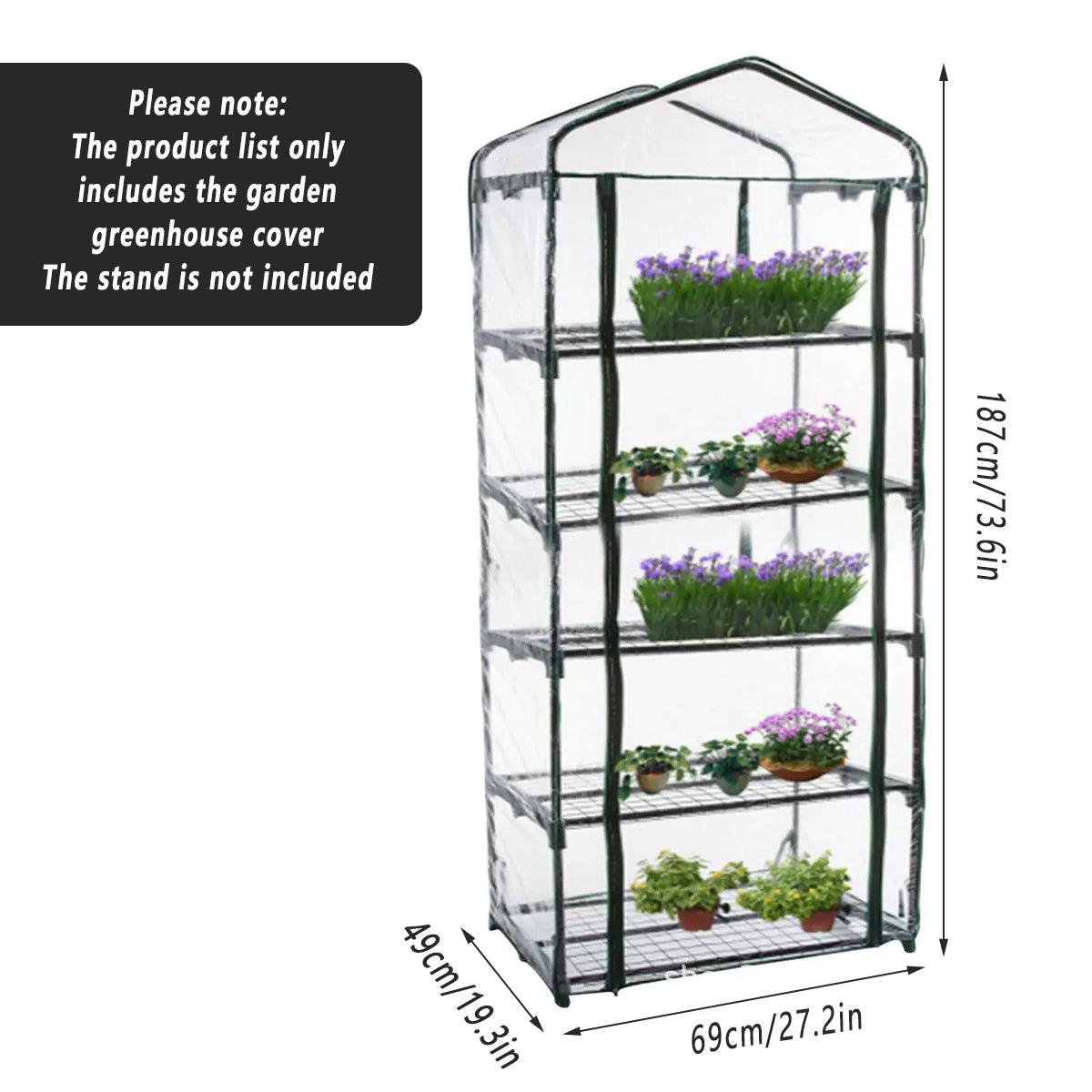 5 Tier Garden PVC Plant Insulation Warming Shed Conservatory Cover No Brackets