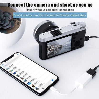 For Iphone Or Type C To Usb Otg Data Cable Adapter Male 3.0 A Female Converter - iOS