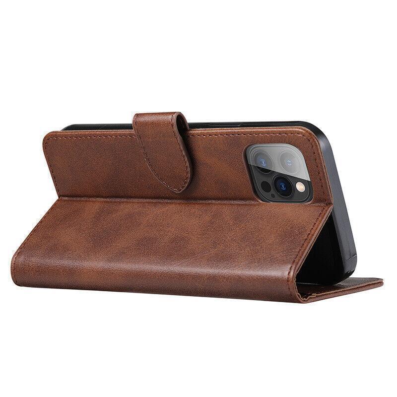 Brown Wallet Leather Flip Case Cover For iPhone 7 8 6 6S Plus X 11 12 13 Pro XS Max XR - iPhone 14 Plus