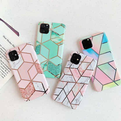 Rainbow Case for iPhone 14 13 12 11 Pro Max XR XS Marble Phone Shockproof Cover Silicone - For iphone 14 Pro