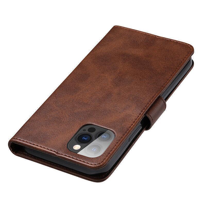 Brown Wallet Leather Flip Case Cover For iPhone 7 8 6 6S Plus X 11 12 13 Pro XS Max XR - iPhone 14 Pro Max