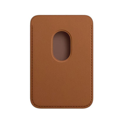 Leather Card Holder Wallet Pocket for iPhone 14 13 Pro Max with Snap-On Attachment - Green