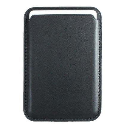 Leather Card Holder Wallet Pocket for iPhone 14 13 Pro Max with Snap-On Attachment - Red