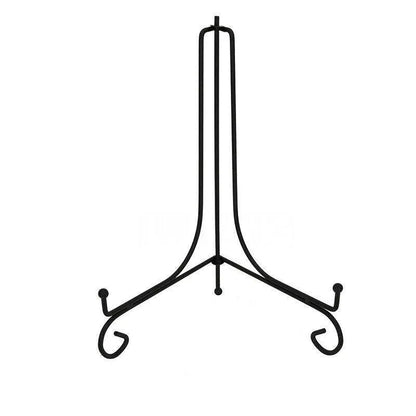 Plate Stands Iron Display Easel Photo Picture Bowl Dish Book Holder Frame Black - 10 Inch
