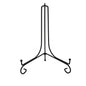 Plate Stands Iron Display Easel Photo Picture Bowl Dish Book Holder Frame Black - 10 Inch