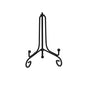 Plate Stands Iron Display Easel Photo Picture Bowl Dish Book Holder Frame Black - 4 Inch