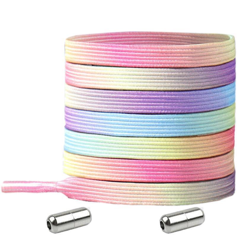 No Tie Locked Elastic Shoelace Shoe Lace Lazy Laces Sneakers Sports - NO.19 Glitter Yellow