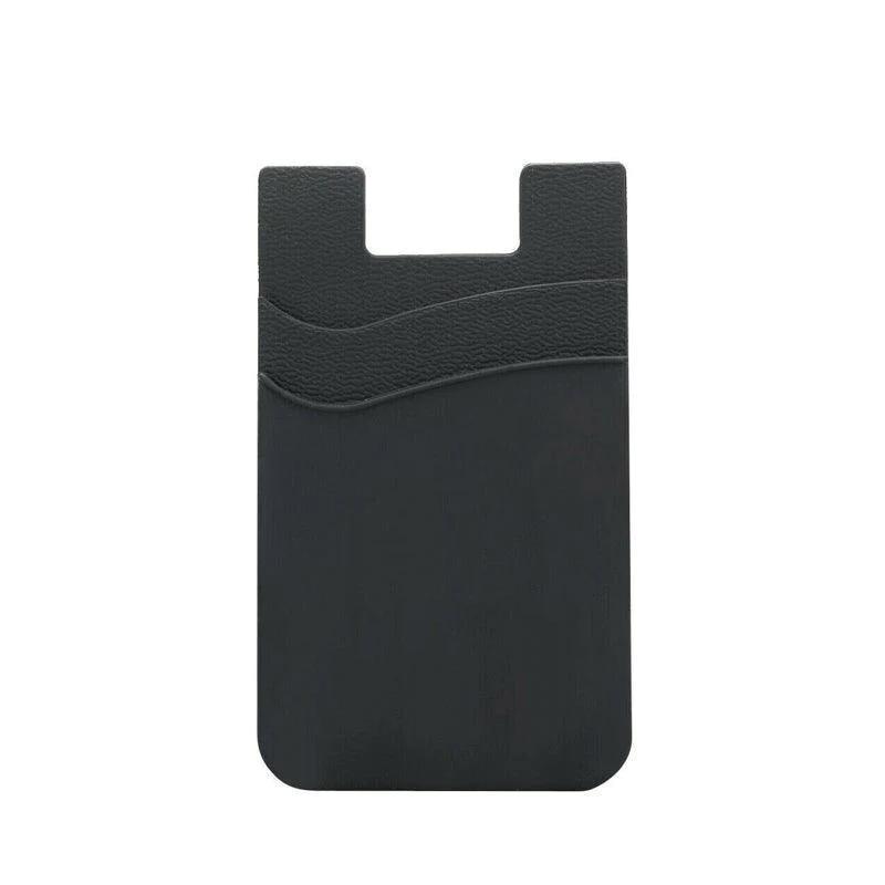 Silicone Phone Card Holder Double Layer Adhesive Wallet with 3M Backing - Green